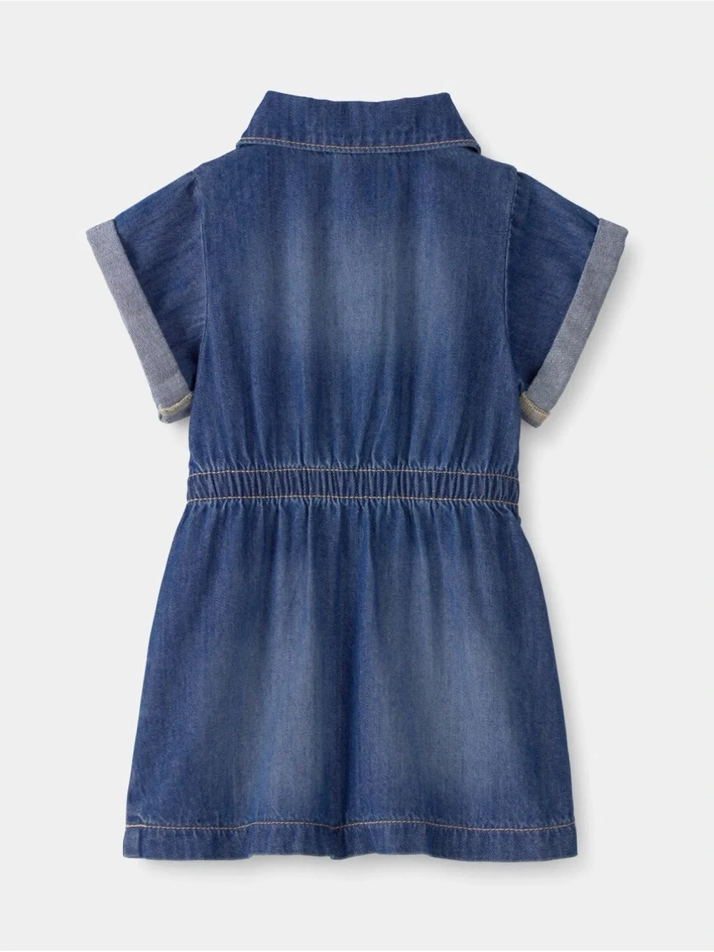 OshKosh B'gosh Girl Denim Button-Up Dress | Dark Wash | 2T | 100% Cotton